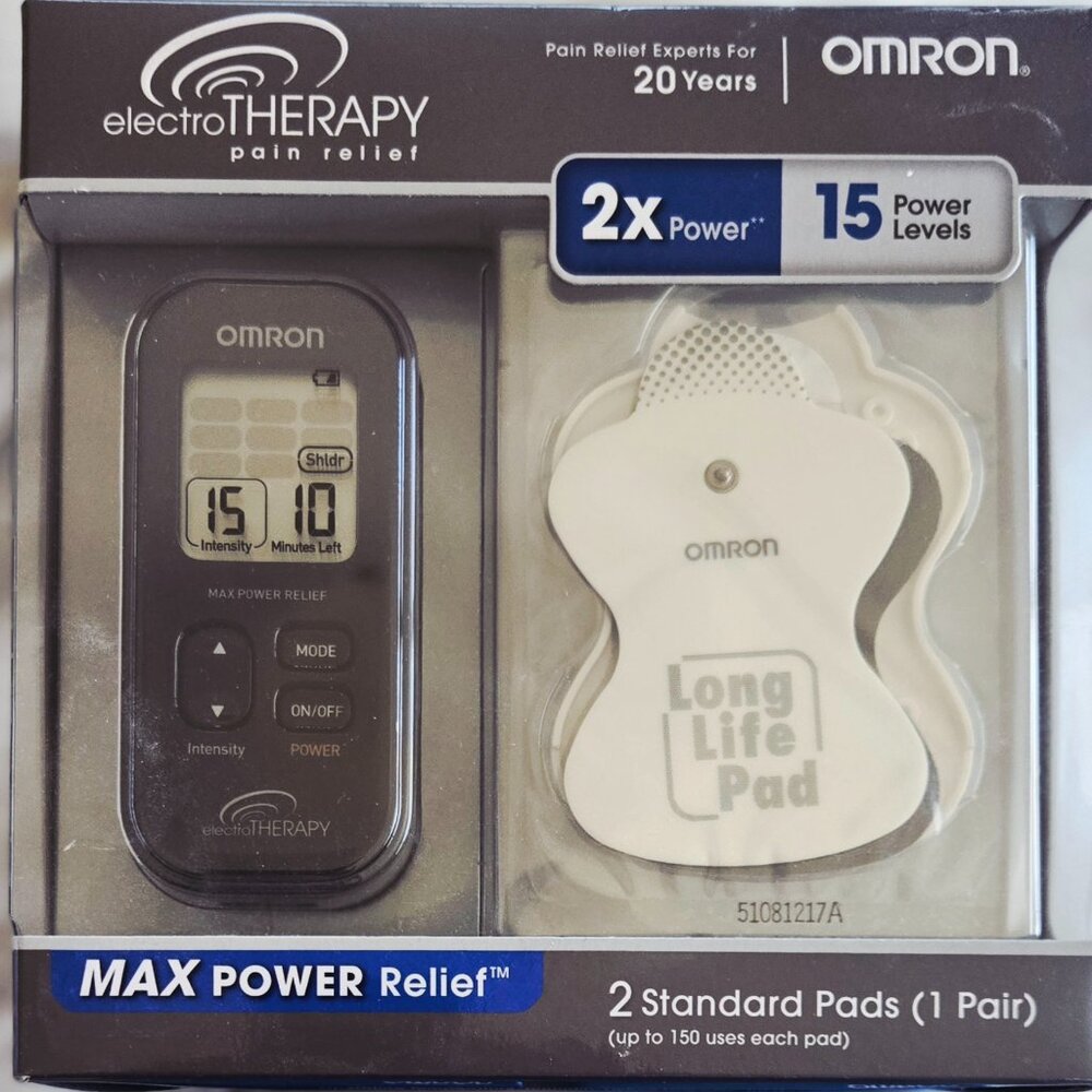 Omron Electrotherapy Max Power Pain Relief with 3 Pair Pads Sealed Boxes